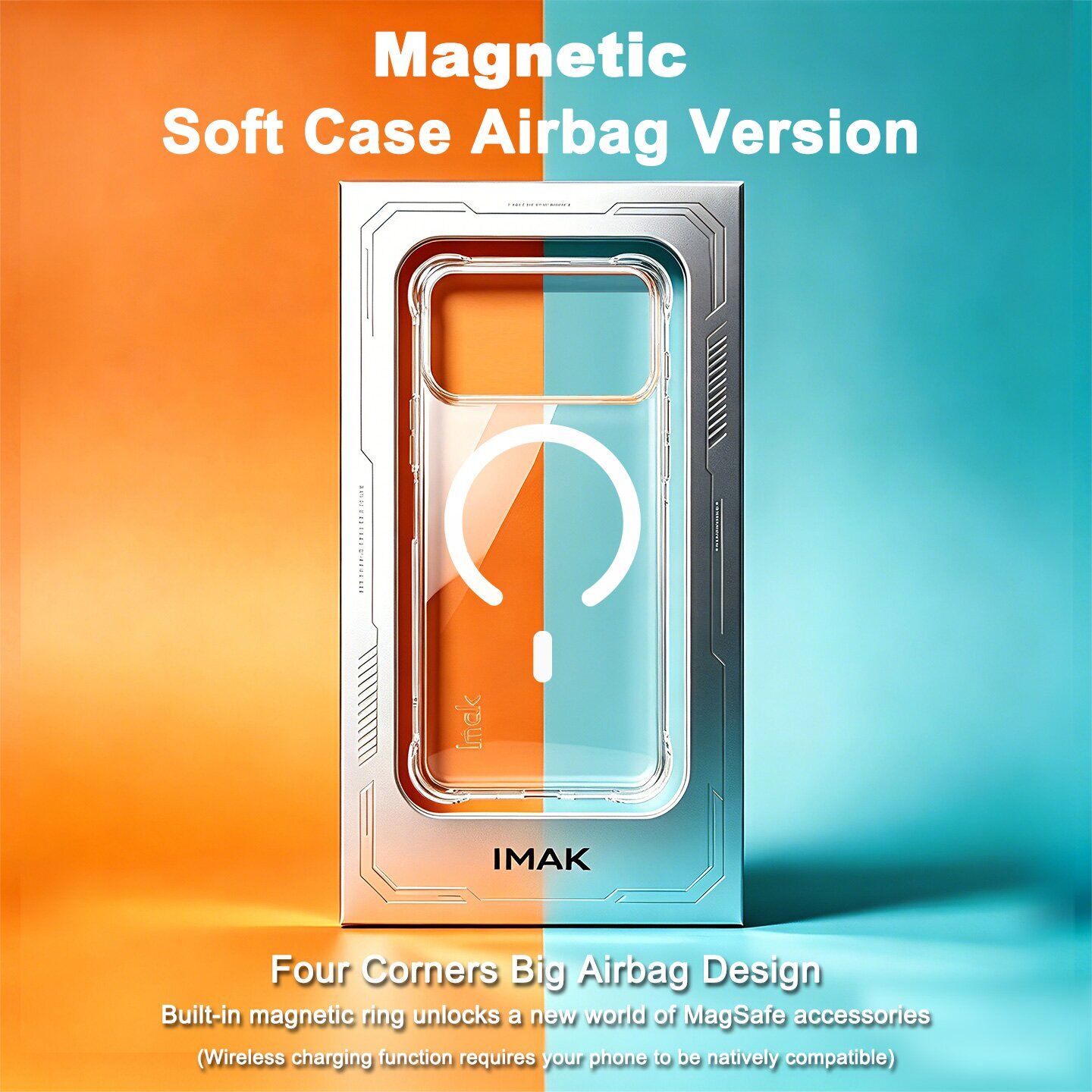 Защитный чехол IMAK Space Shield MagSafe для iPhone 18 Pro - Transparent. Фото 4 Защитный чехол IMAK Space Shield MagSafe для iPhone 18 Pro - Transparent (423643T). Фото 4 из 12