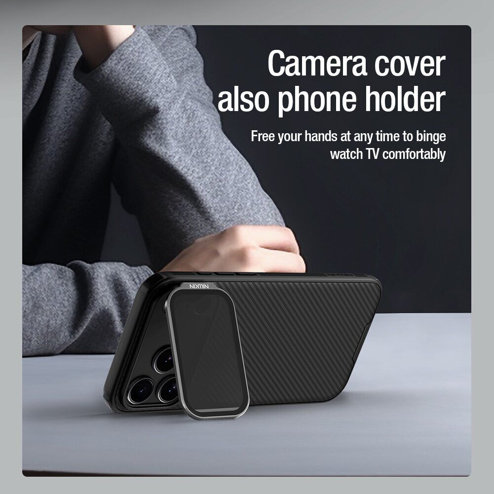Захисний чохол NILLKIN CamShield Prop для iPhone 18 Pro Max / 17 Pro Max - Black. Фото 9 Захисний чохол NILLKIN CamShield Prop для iPhone 18 Pro Max / 17 Pro Max - Black (423821B). Фото 9 з 15