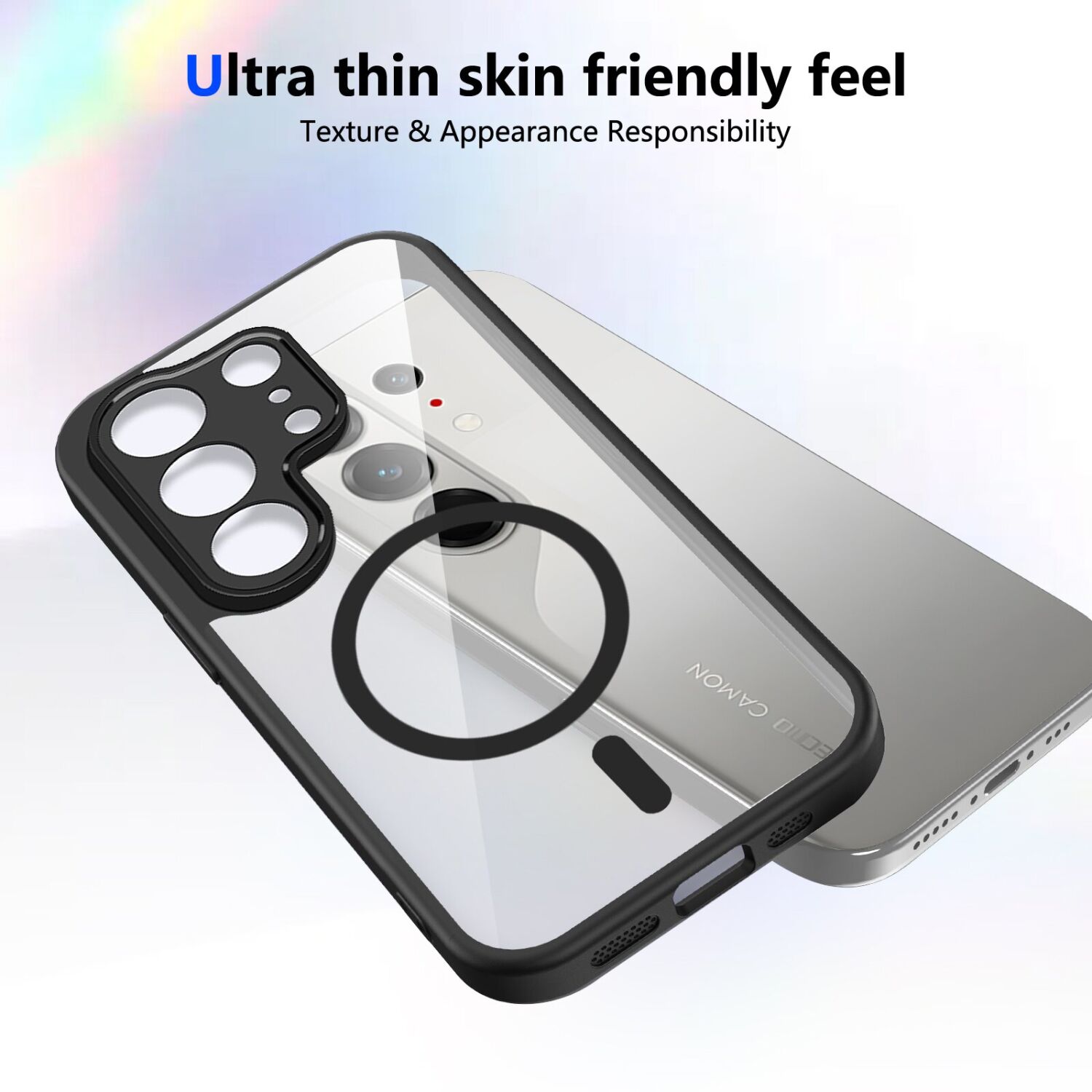 Защитный чехол Reframe Clear Bound with MagSafe для TECNO Camon 50 Pro - Black. Фото 3 Защитный чехол Reframe Clear Bound with MagSafe для TECNO Camon 50 Pro - Black (409608B). Фото 3 из 5