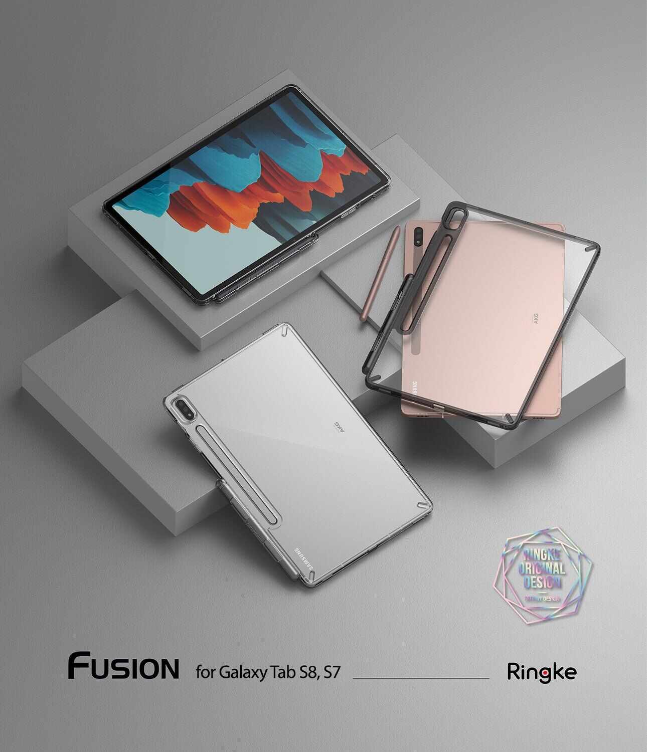 Защитный чехол Ringke T Fusion для Samsung Galaxy Tab S7 (T870/875) / S8 (X700/706) 8809758101616 - Clear. Фото 2 Защитный чехол Ringke T Fusion для Samsung Galaxy Tab S7 (T870/875) / S8 (X700/706) 8809758101616 - Clear (250136C). Фото 2 из 9