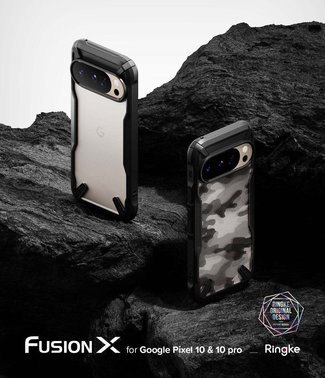 Защитный чехол Ringke Fusion X Design для Google Pixel 10 / 10 Pro (8800293857075) - Camo Black. Фото 2 Защитный чехол Ringke Fusion X Design для Google Pixel 10 / 10 Pro (8800293857075) - Camo Black (384872C). Фото 2 из 15
