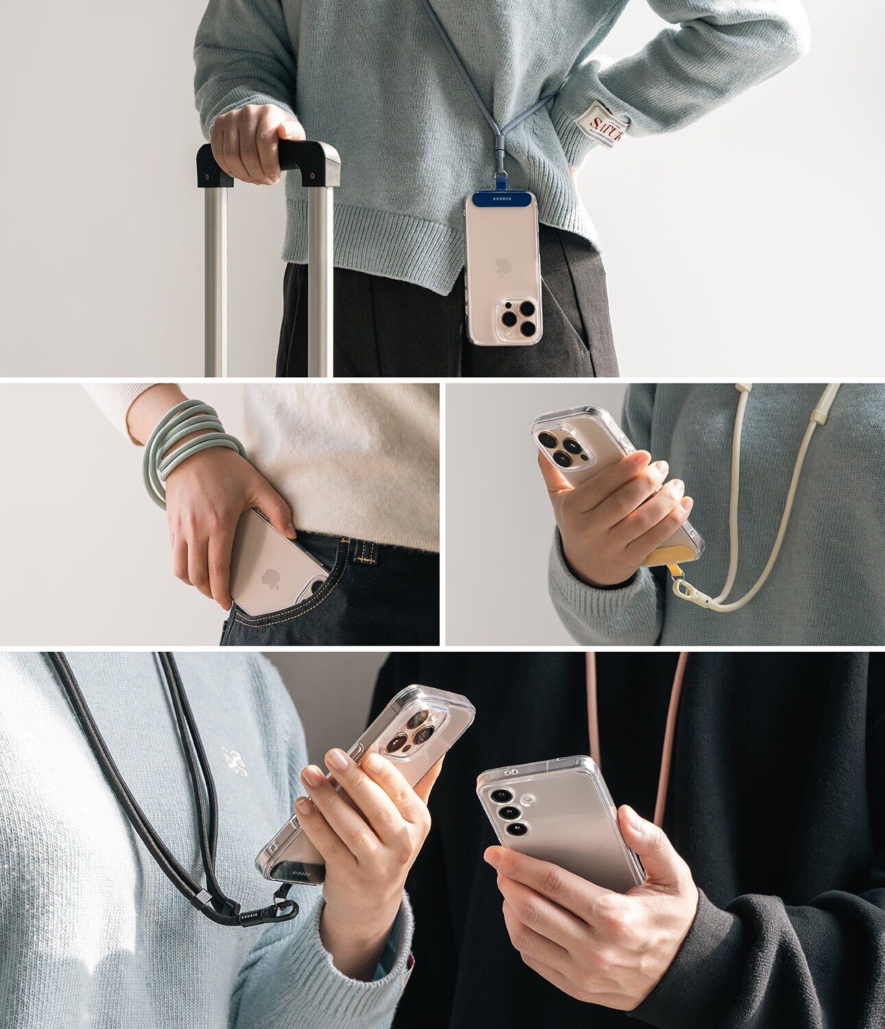 Ремешок для смартфона Ringke Link & Flow Shoulder Strap Y-Type (8800293851615) - Mute Mint. Фото 11 Ремешок для смартфона Ringke Link & Flow Shoulder Strap Y-Type (8800293851615) - Mute Mint (983039MM). Фото 11 из 14