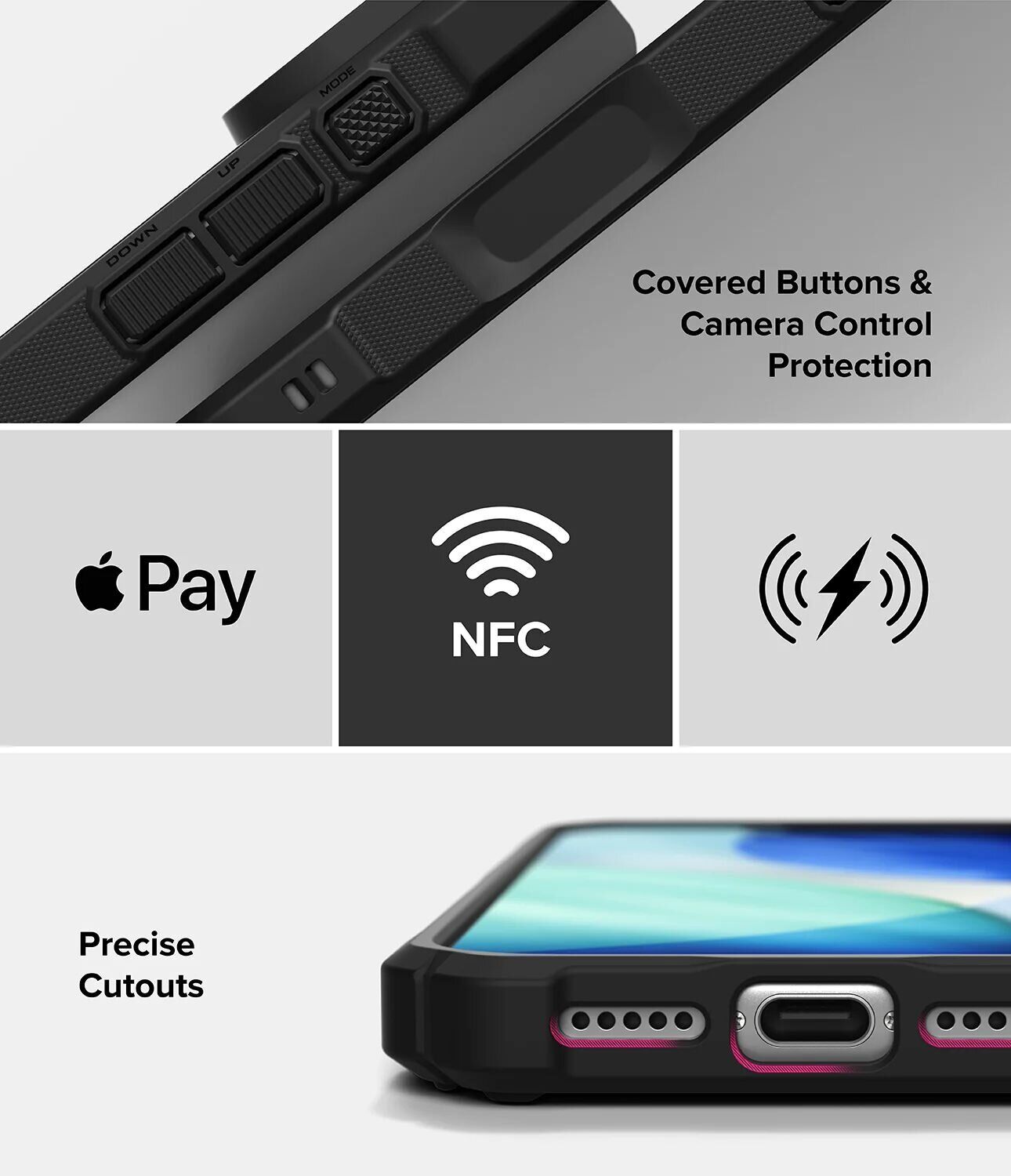 Защитный чехол Ringke Rugged Gear для iPhone 18 Pro Max (8800380462236) - Black. Фото 12 Защитный чехол Ringke Rugged Gear для iPhone 18 Pro Max (8800380462236) - Black (423986B). Фото 12 из 14