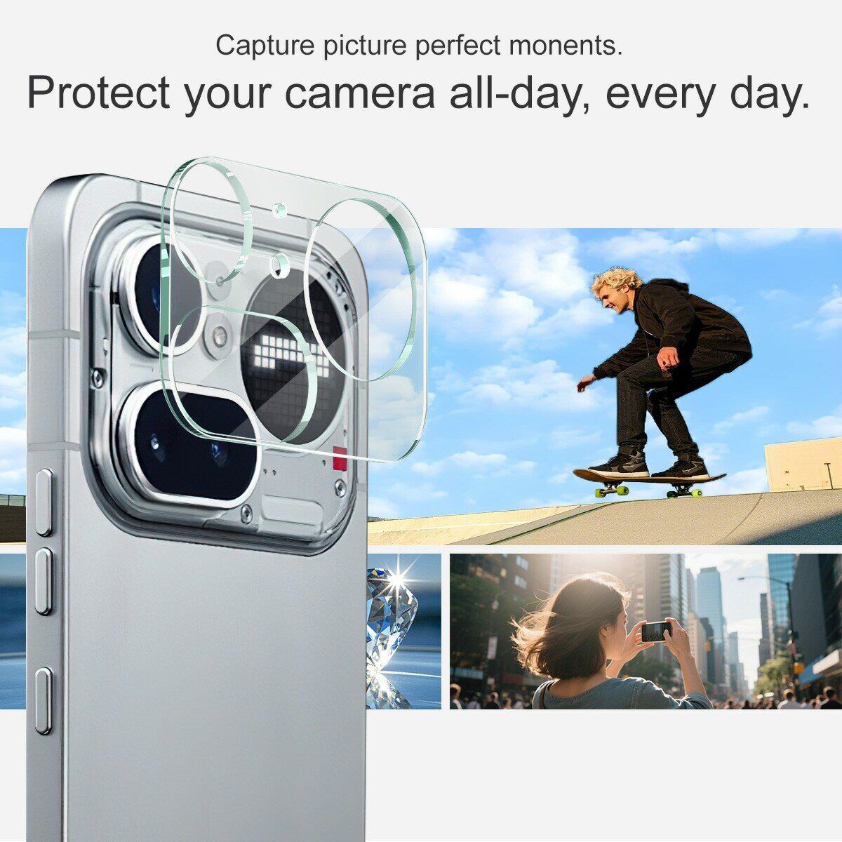 Защитное стекло на камеру IMAK Integrated Lens Protector для Nothing Phone (4a) Pro. Фото 4 Защитное стекло на камеру IMAK Integrated Lens Protector для Nothing Phone (4a) Pro (411425). Фото 4 из 7