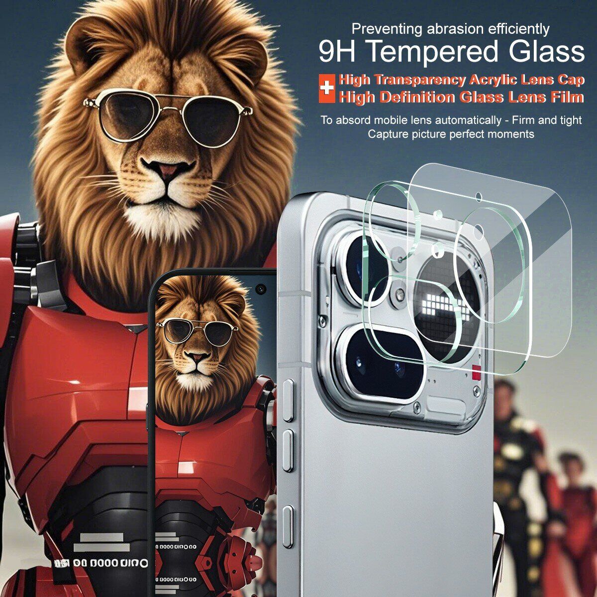 Защитное стекло на камеру IMAK Integrated Lens Protector для Nothing Phone (4a) Pro. Фото 3 Защитное стекло на камеру IMAK Integrated Lens Protector для Nothing Phone (4a) Pro (411425). Фото 3 из 7