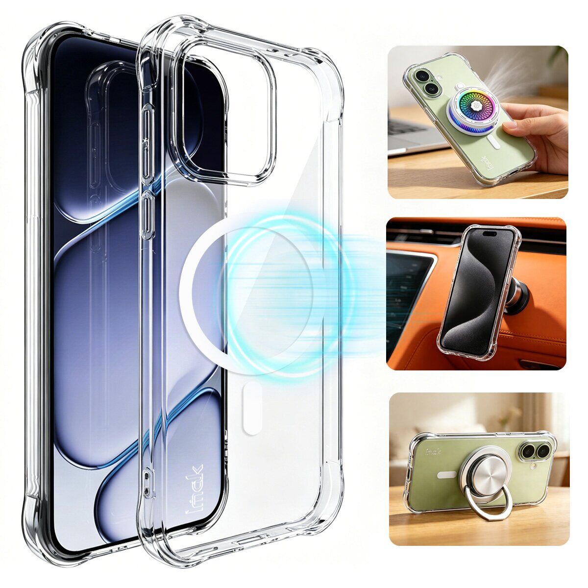 Захисний чохол IMAK Space Shield MagSafe для OnePlus Nord CE6 - Transparent. Фото 4 Захисний чохол IMAK Space Shield MagSafe для OnePlus Nord CE6 - Transparent (391607T). Фото 4 з 12