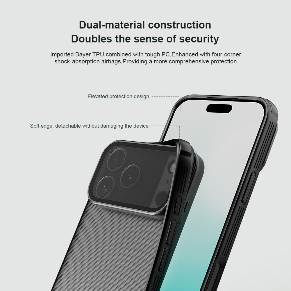 Захисний чохол NILLKIN CamShield Prop (Clear Version) для iPhone 18 Pro Max / 17 Pro Max - Black. Фото 13 Захисний чохол NILLKIN CamShield Prop (Clear Version) для iPhone 18 Pro Max / 17 Pro Max - Black (423822B). Фото 13 з 17