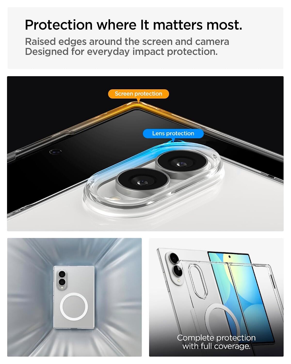 Защитный чехол Spigen AirSkin (MagFit) для Samsung Galaxy Fold 8 (ACS11952) - Clear. Фото 10 Защитный чехол Spigen AirSkin (MagFit) для Samsung Galaxy Fold 8 (ACS11952) - Clear (424554C). Фото 10 из 13