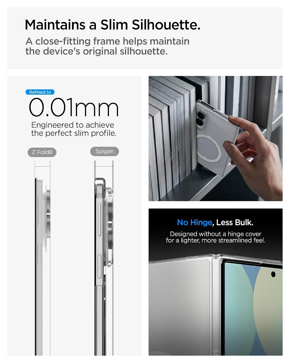 Защитный чехол Spigen AirSkin (MagFit) для Samsung Galaxy Fold 8 (ACS11952) - Clear. Фото 11 Защитный чехол Spigen AirSkin (MagFit) для Samsung Galaxy Fold 8 (ACS11952) - Clear (424554C). Фото 11 из 13