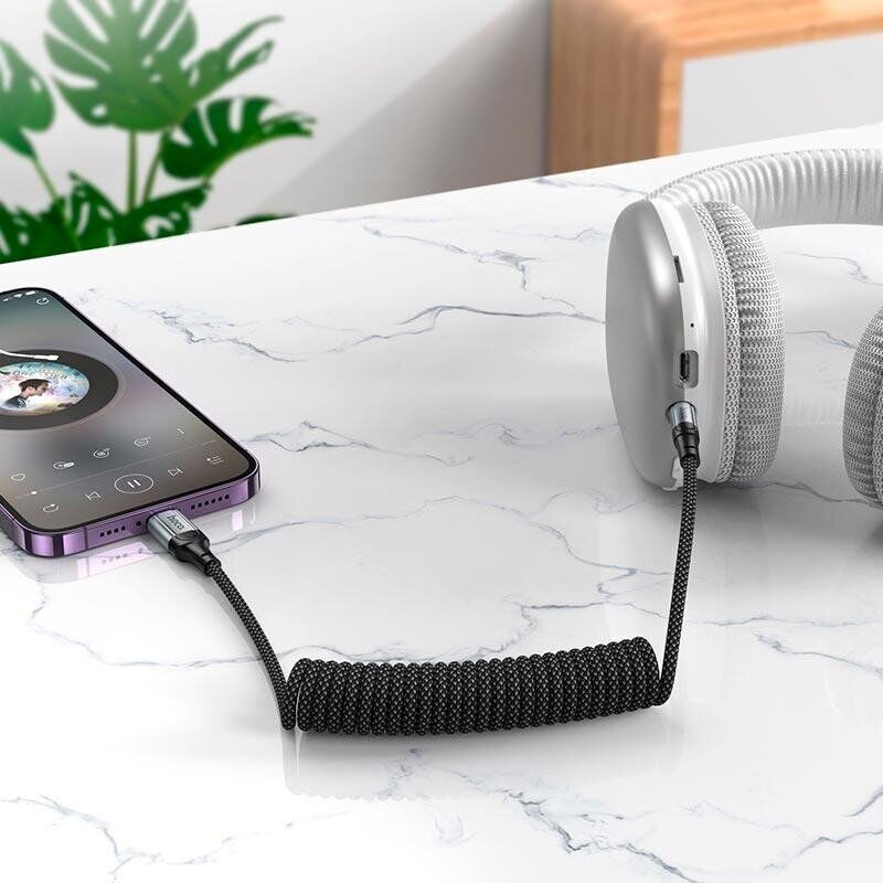 AUX-кабель Hoco UPA33A Lightning to 3.5mm (1.5m) - Black. Фото 5 AUX-кабель Hoco UPA33A Lightning to 3.5mm (1.5m) - Black (896486B). Фото 5 из 7