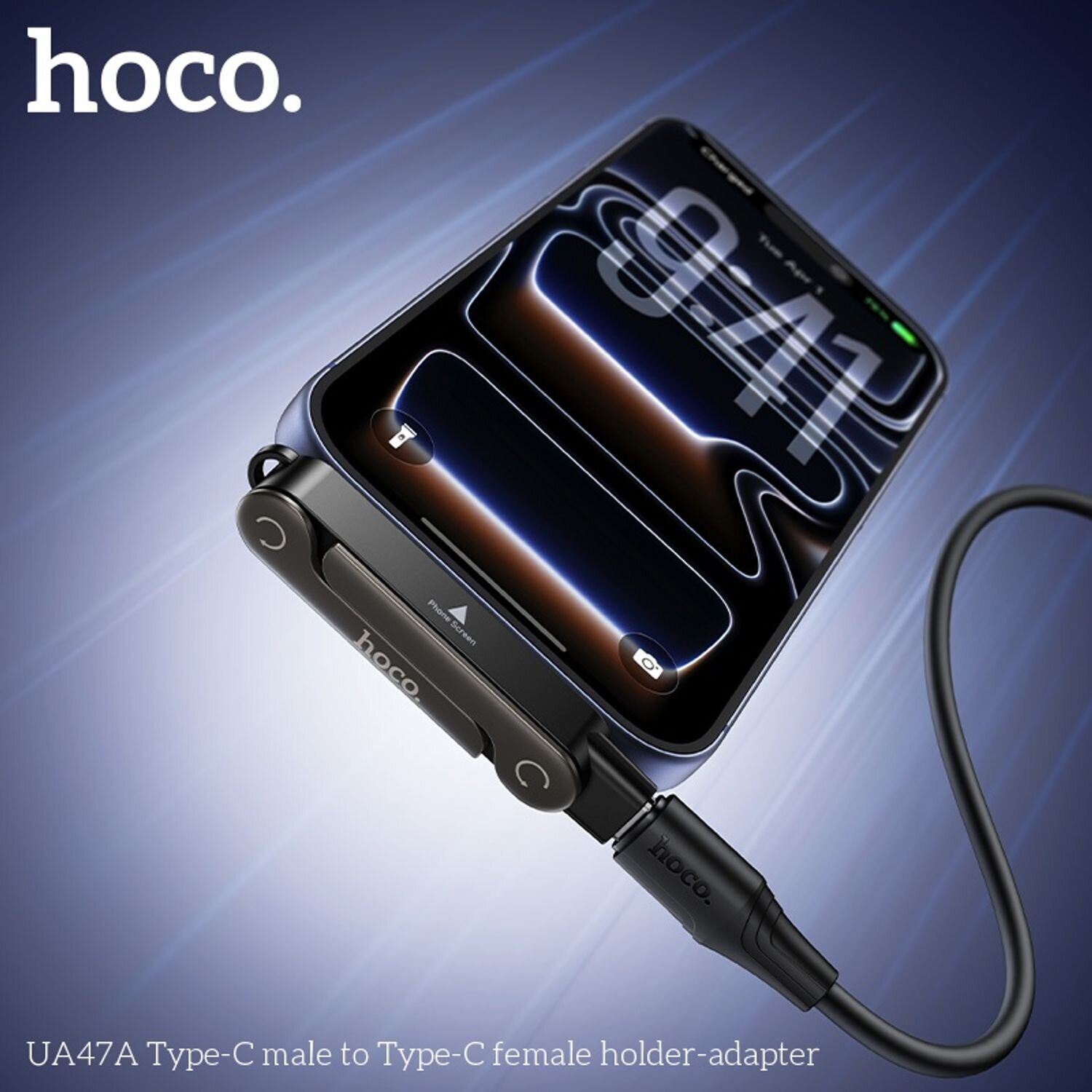 Переходник Hoco UA47A Type-C to Type-C - Black. Фото 8 Переходник Hoco UA47A Type-C to Type-C - Black (896537B). Фото 8 из 9