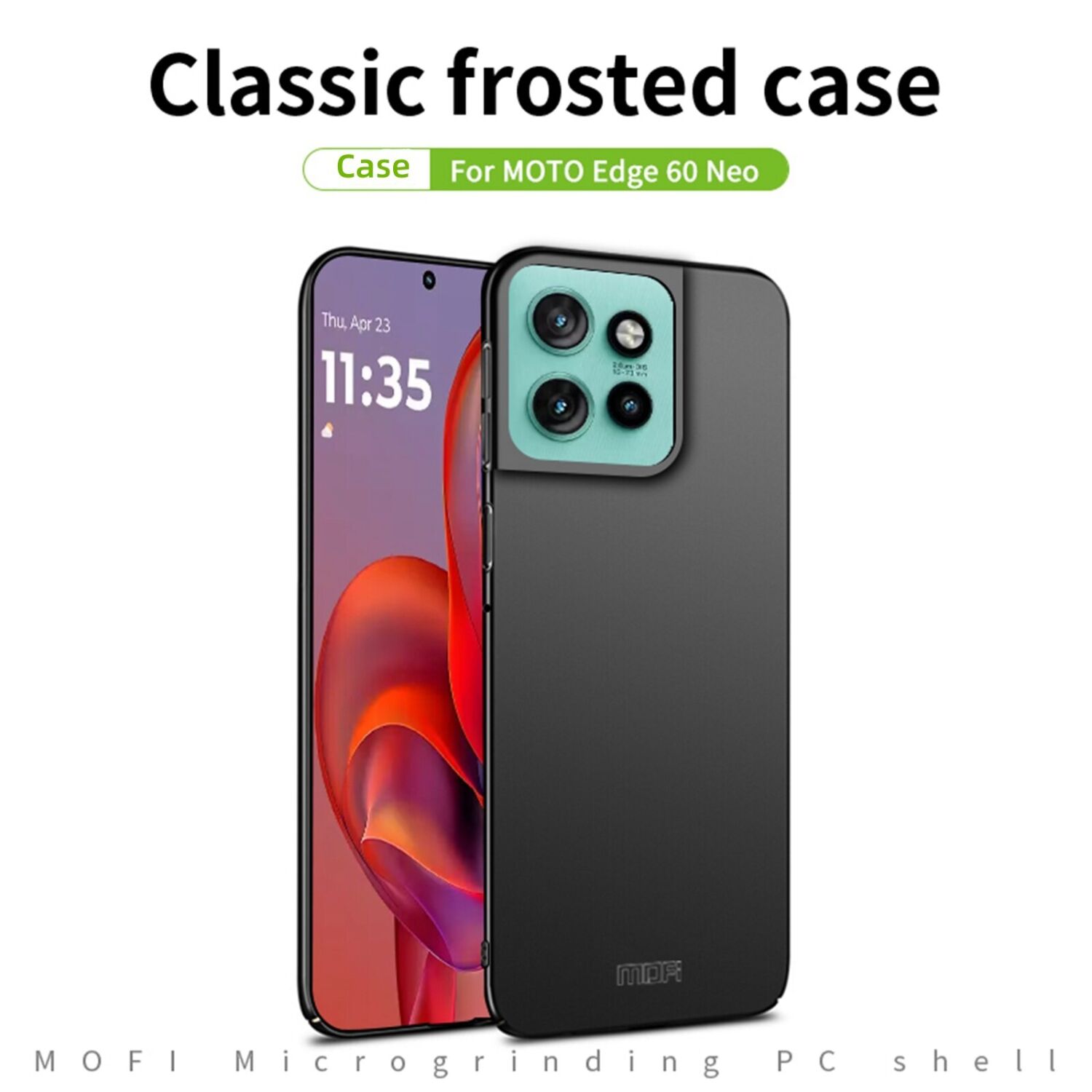 Пластиковий чохол MOFI Slim Shield для Motorola Edge 60 Neo - Black. Фото 2 Пластиковий чохол MOFI Slim Shield для Motorola Edge 60 Neo - Black (401707B). Фото 2 з 9