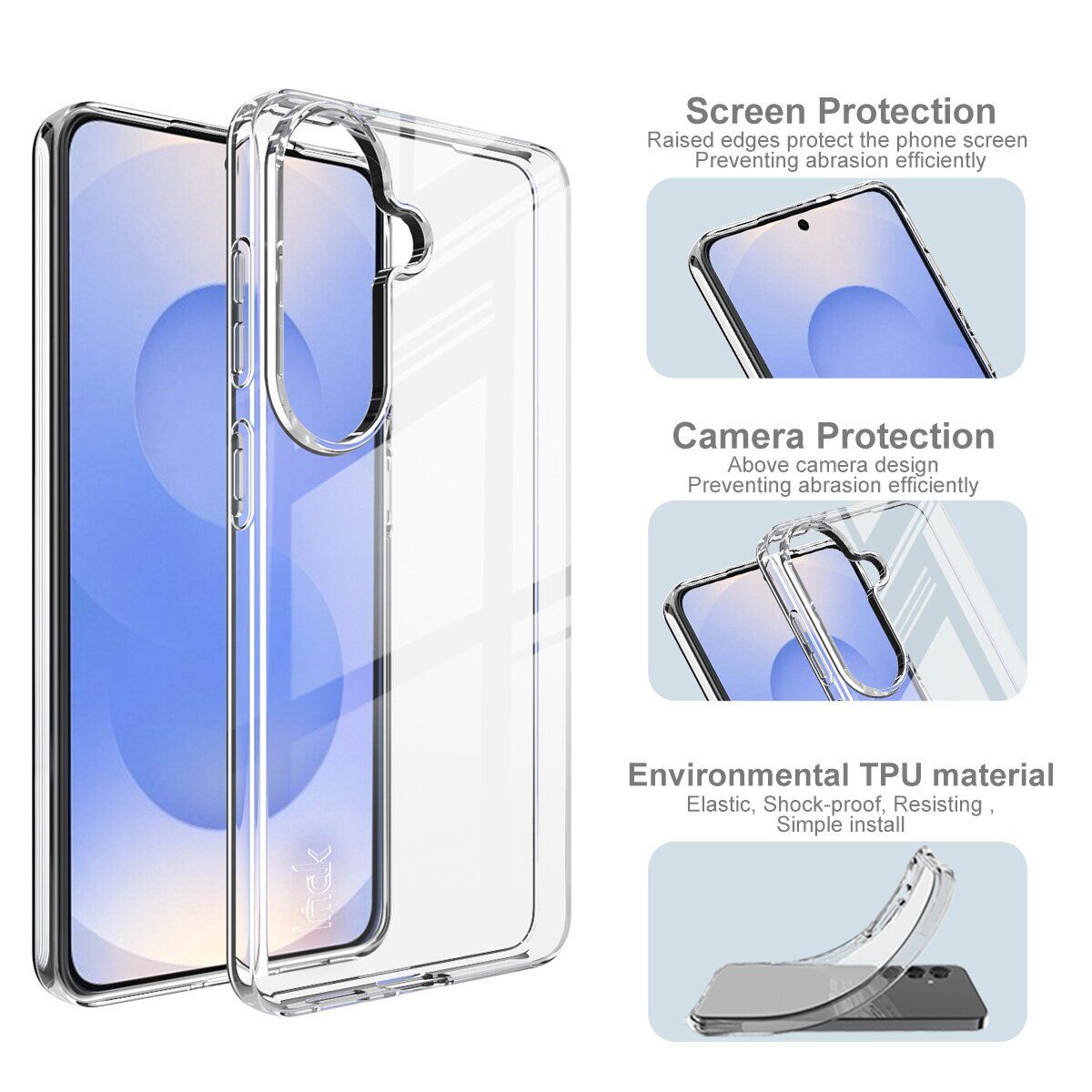 Силіконовий чохол IMAK UX-10 Series для Samsung Galaxy S26 Plus - Transparent. Фото 5 Силіконовий чохол IMAK UX-10 Series для Samsung Galaxy S26 Plus - Transparent (404365T). Фото 5 з 6