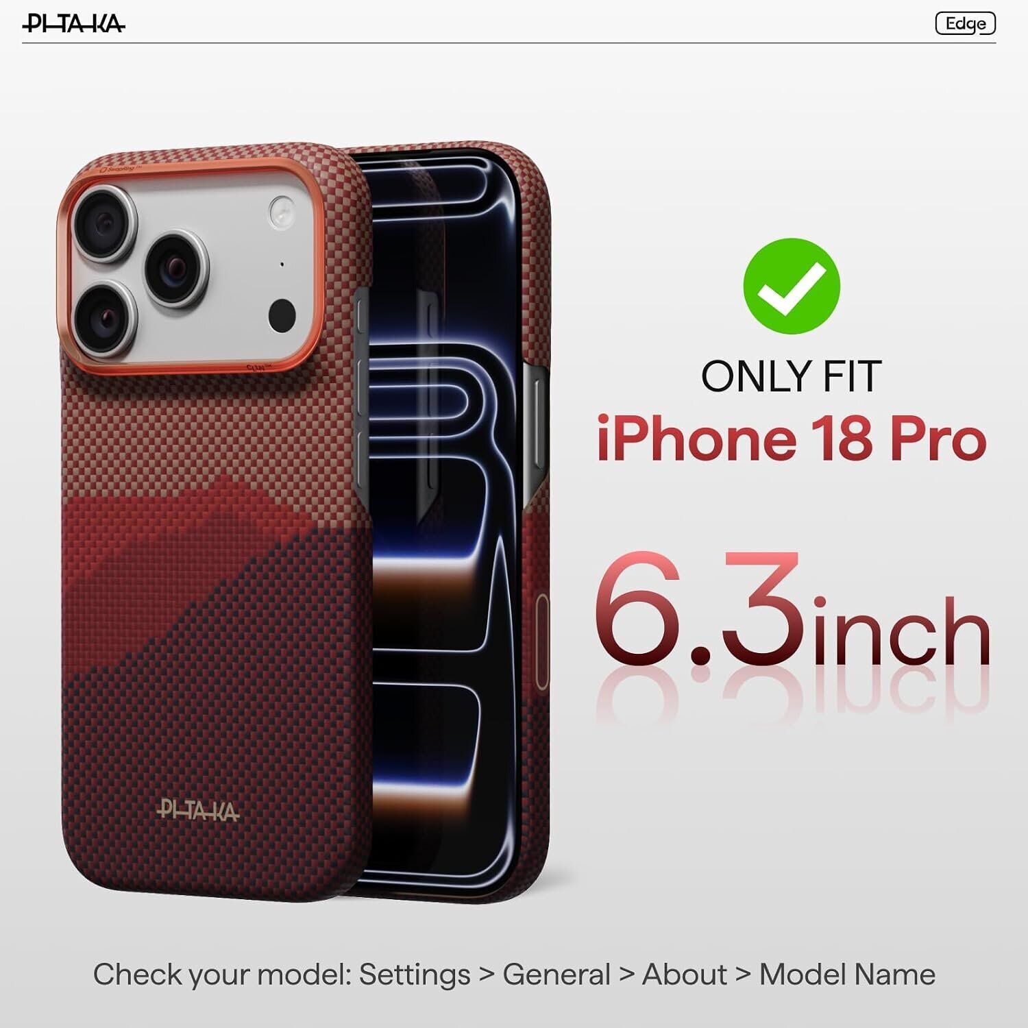 Ультратонкий чохол Pitaka Edge Case для iPhone 18 Pro (KI1806P) - California Dream-01. Фото 5 Ультратонкий чохол Pitaka Edge Case для iPhone 18 Pro (KI1806P) - California Dream-01 (423758CO). Фото 5 з 13