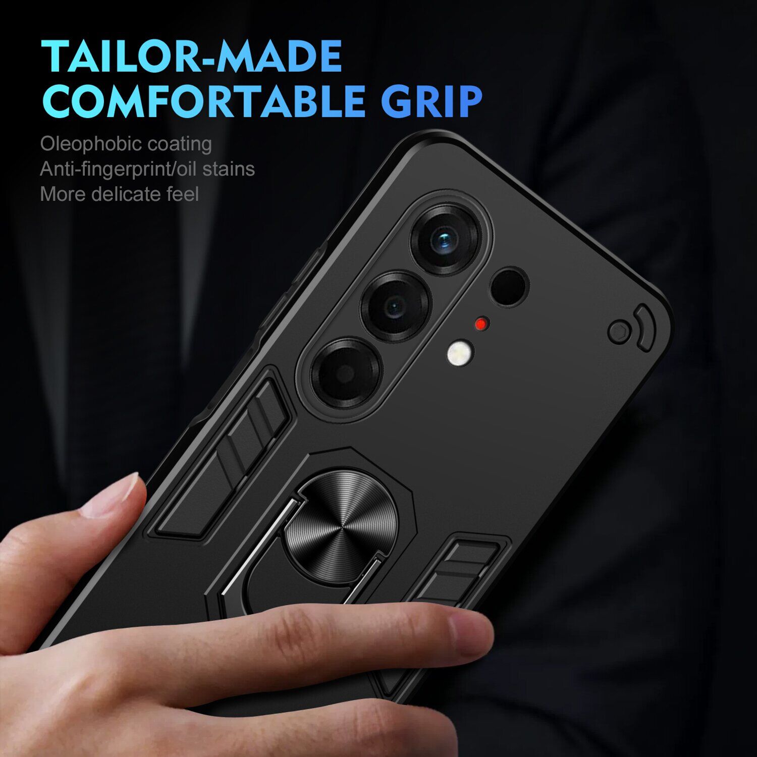 Захисний чохол Deexe Hybrid Shell для TECNO Camon 50 - Black. Фото 5 Захисний чохол Deexe Hybrid Shell для TECNO Camon 50 - Black (386335B). Фото 5 з 7