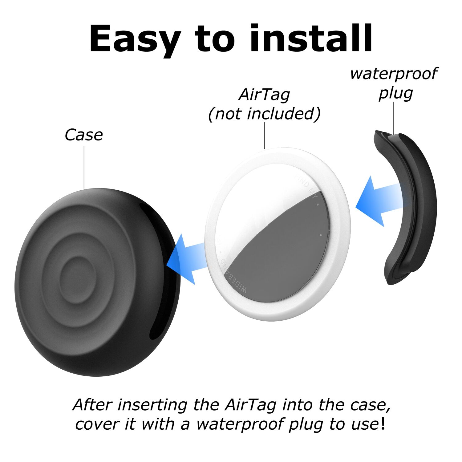 Комплект защитных чехлов Deexe Smart Patch для Apple AirTag / AirTags 2 - Black. Фото 7 Комплект защитных чехлов Deexe Smart Patch для Apple AirTag / AirTags 2 - Black (274039B). Фото 7 из 8