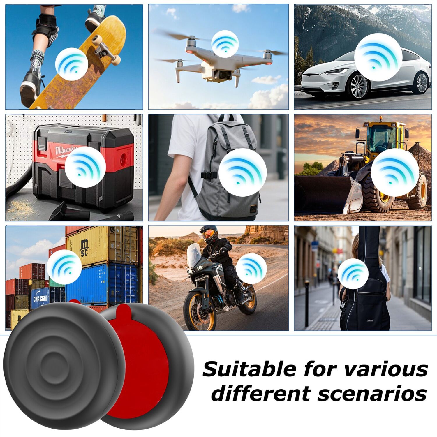 Комплект защитных чехлов Deexe Smart Patch для Apple AirTag / AirTags 2 - Black. Фото 5 Комплект защитных чехлов Deexe Smart Patch для Apple AirTag / AirTags 2 - Black (274039B). Фото 5 из 8