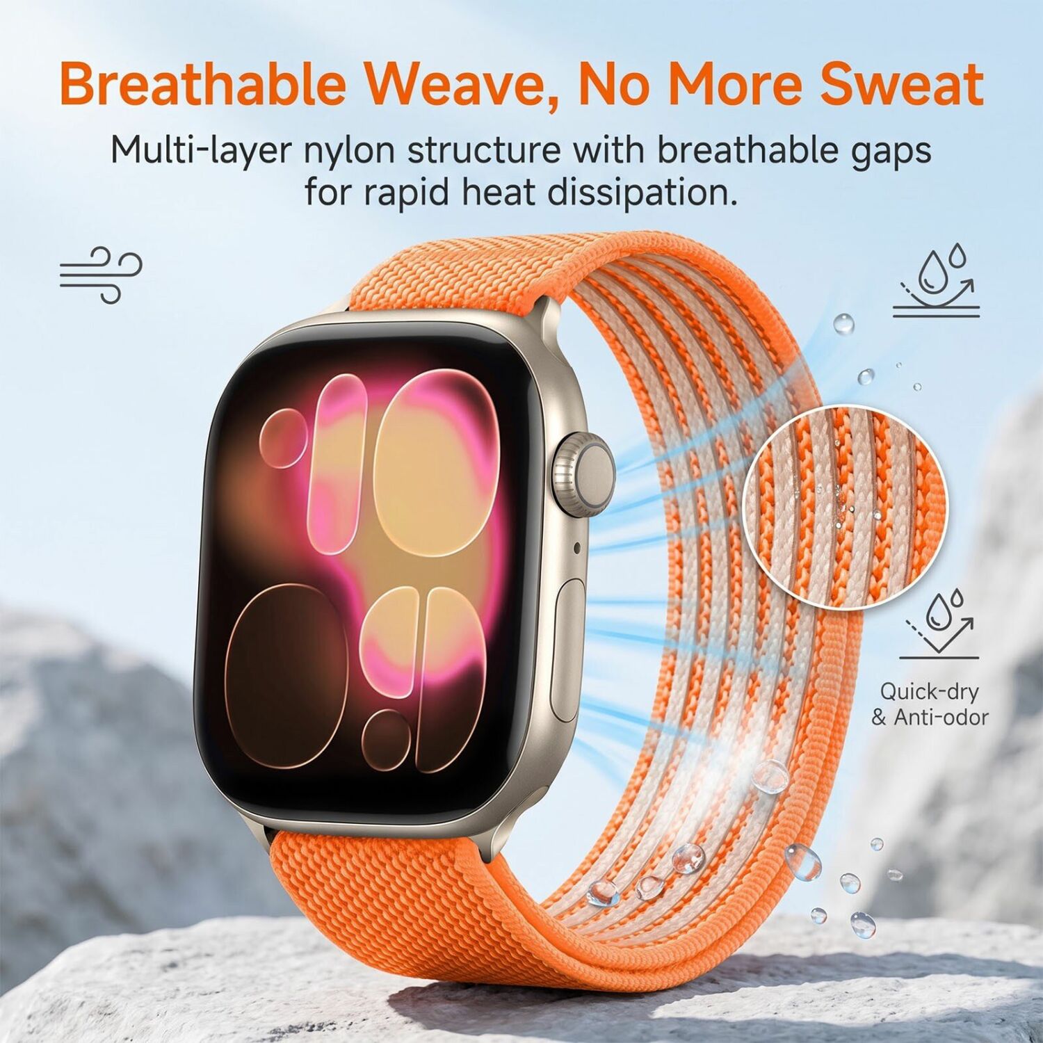 Ремінець Deexe Active Band для Apple Watch 42 (Series 10/11/12) / 41 / 40 / SE 40 / 38 - Orange. Фото 3 Ремінець Deexe Active Band для Apple Watch 42 (Series 10/11/12) / 41 / 40 / SE 40 / 38 - Orange (345162O). Фото 3 з 4