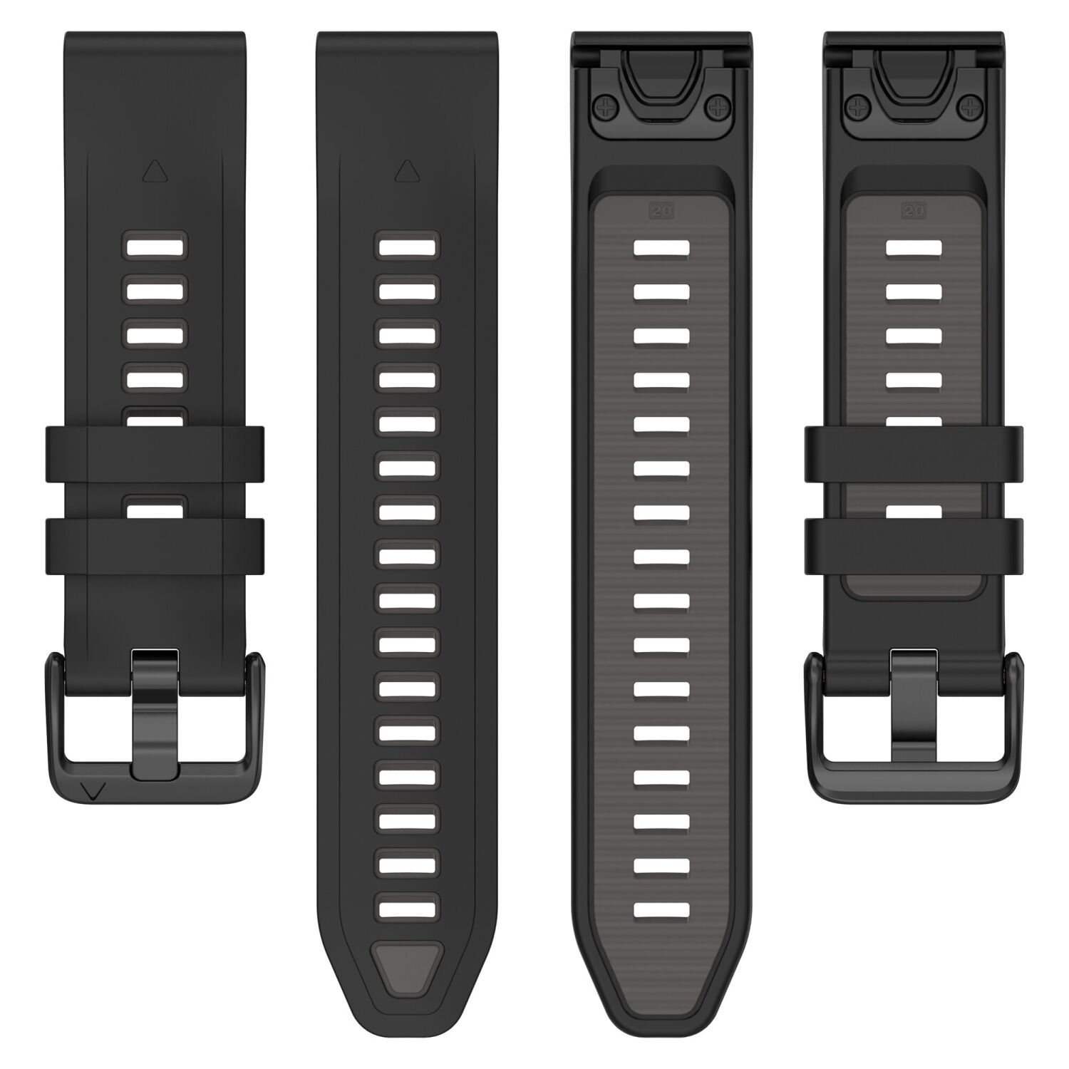 Ремінець Deexe Modern Strap для годинників Garmin з шириною кріплення QuickFit 20mm - White / Black. Фото 5 Ремінець Deexe Modern Strap для годинників Garmin з шириною кріплення QuickFit 20mm - White / Black (270816WB). Фото 5 з 7