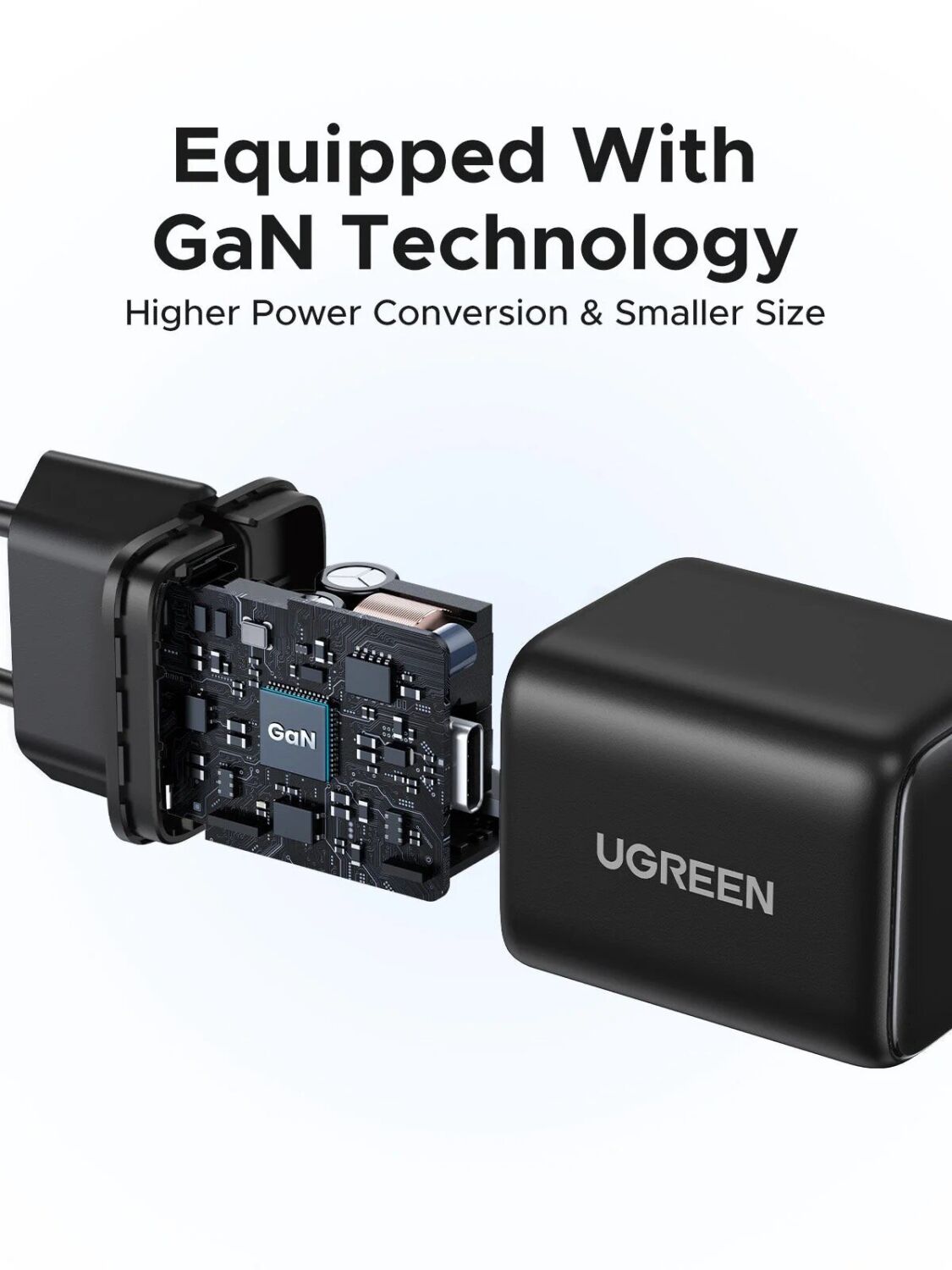 Сетевое зарядное устройство UGREEN X512 GaN 20W (Type-C) 55553 - Black. Фото 7 Сетевое зарядное устройство UGREEN X512 GaN 20W (Type-C) 55553 - Black (995631B). Фото 7 из 8