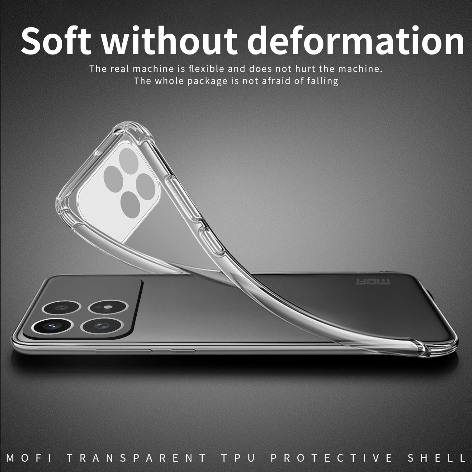 Силіконовий (TPU) чохол MOFI Thin Guard для Xiaomi Poco F8 Pro - Transparent. Фото 3 Силіконовий (TPU) чохол MOFI Thin Guard для Xiaomi Poco F8 Pro - Transparent (403509T). Фото 3 з 9