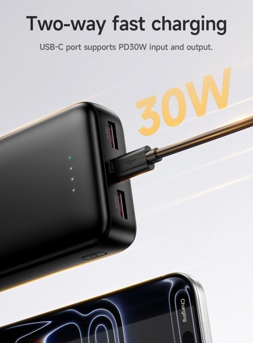 Внешний аккумулятор Hoco DB130 Tridentis PD30W (20000mAh) - Black. Фото 7 Внешний аккумулятор Hoco DB130 Tridentis PD30W (20000mAh) - Black (995769B). Фото 7 из 9