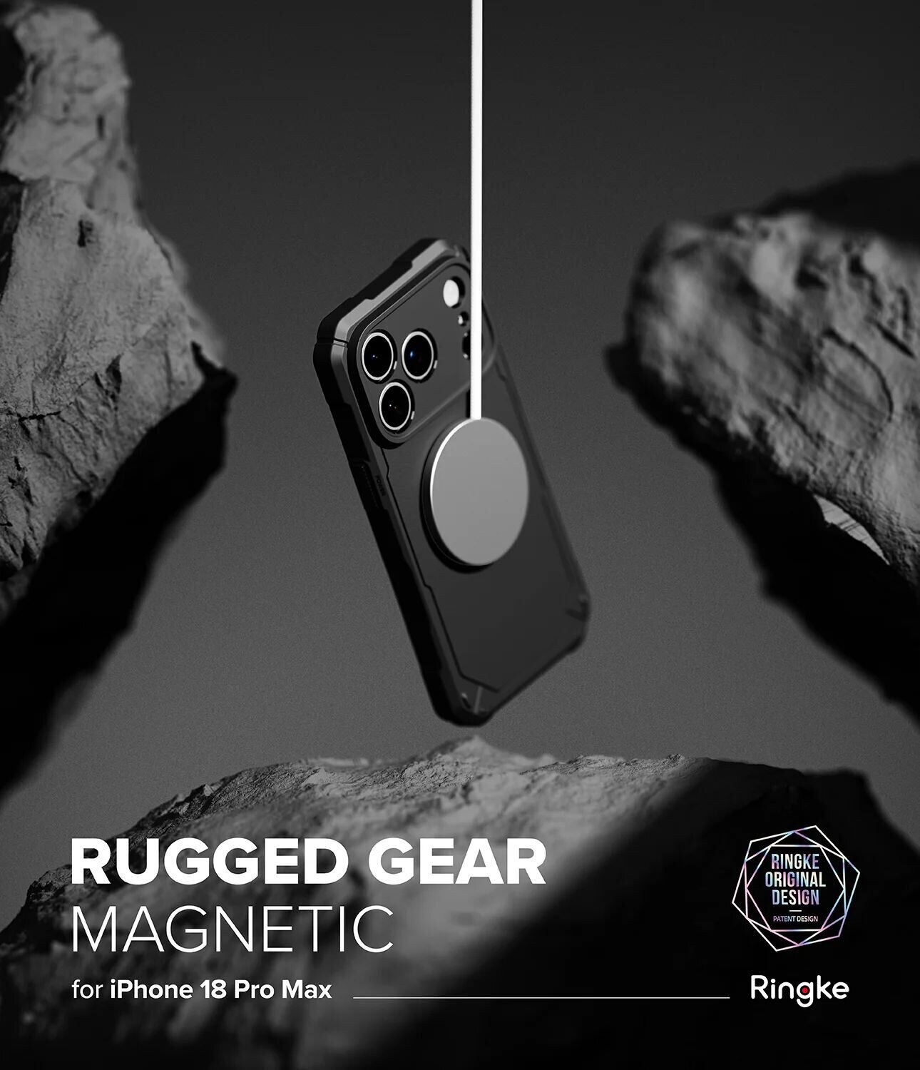 Защитный чехол Ringke Rugged Gear Magnetic для iPhone 18 Pro Max (8800380462267) - Black. Фото 5 Защитный чехол Ringke Rugged Gear Magnetic для iPhone 18 Pro Max (8800380462267) - Black (423987B). Фото 5 из 19