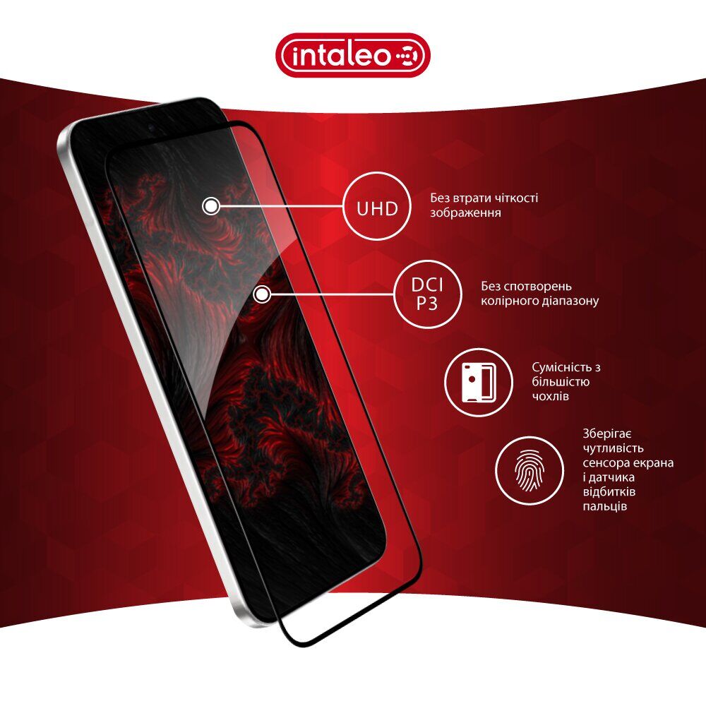 Захисне скло Intaleo Full Glue для OPPO Reno 15 F/FS - Black. Фото 4 Захисне скло Intaleo Full Glue для OPPO Reno 15 F/FS - Black (405844B). Фото 4 з 8