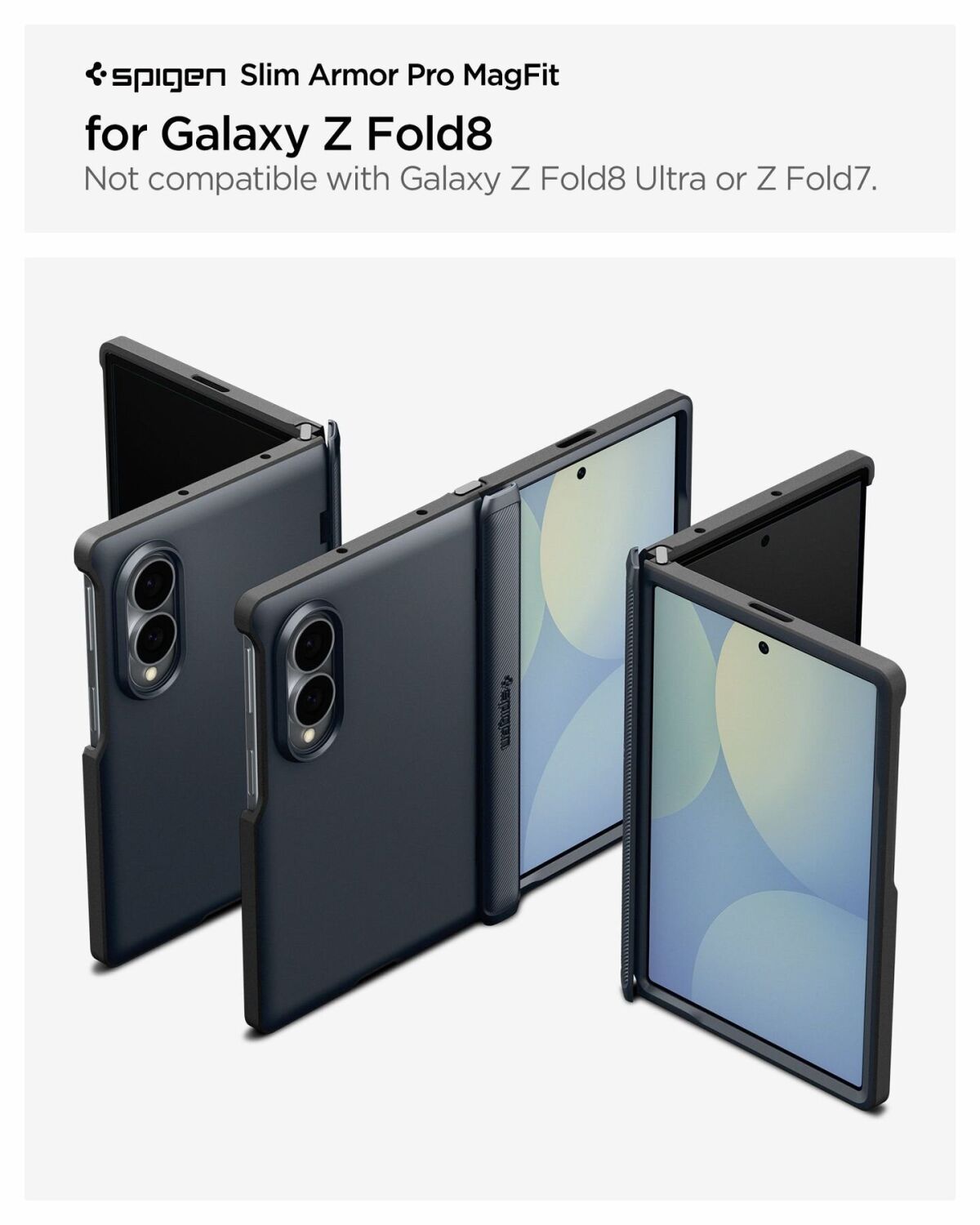 Защитный чехол Spigen Slim Armor Pro (MagFit) для Samsung Galaxy Fold 8 (ACS11951) - Metal Slate. Фото 9 Защитный чехол Spigen Slim Armor Pro (MagFit) для Samsung Galaxy Fold 8 (ACS11951) - Metal Slate (424555L). Фото 9 из 14