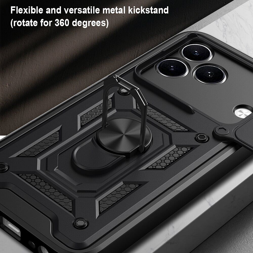 Чехол с защитой камеры Deexe Armor Shield для TECNO Spark 50 - Black. Фото 8 Чехол с защитой камеры Deexe Armor Shield для TECNO Spark 50 - Black (432402B). Фото 8 из 9