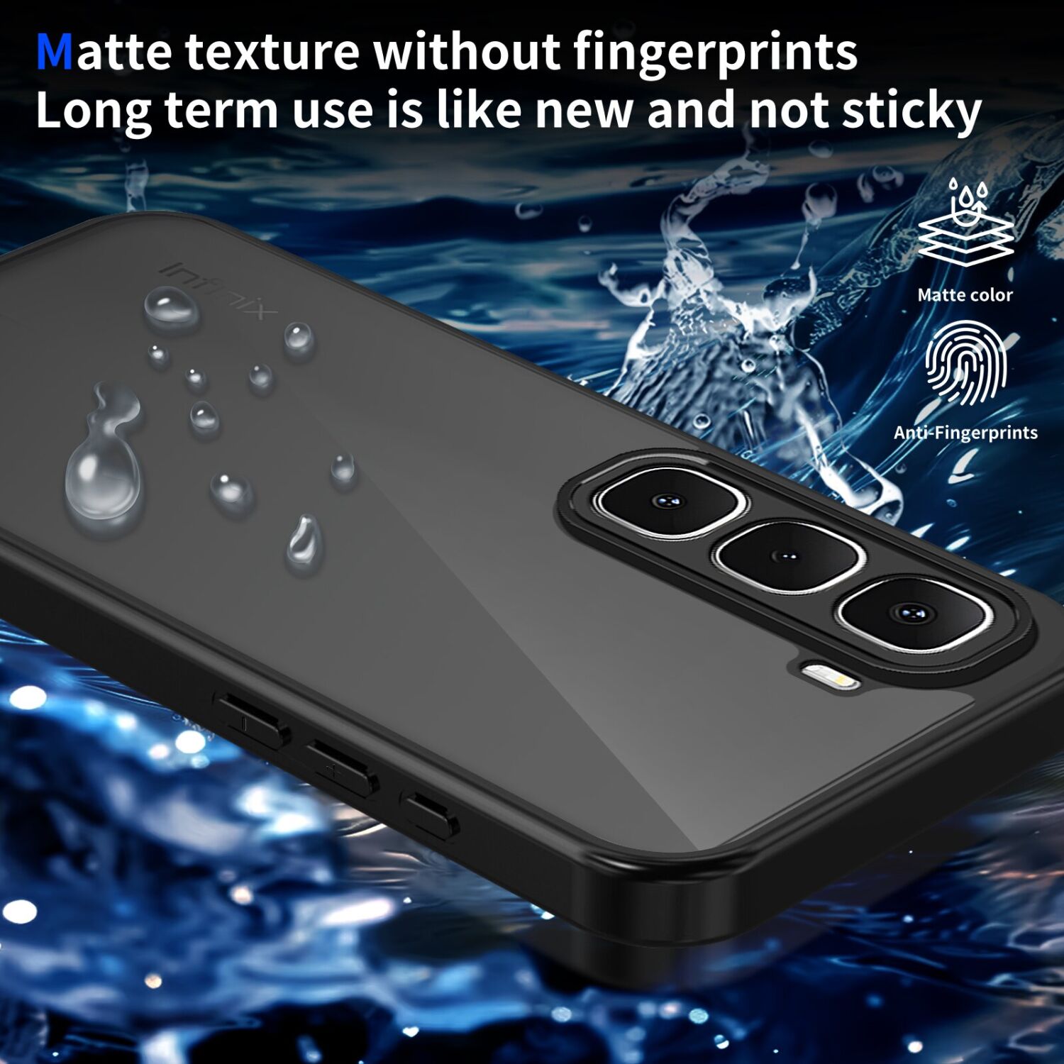 Захисний чохол Deexe Matte Skin для Infinix Hot 70 Pro - Transparent Black. Фото 6 Захисний чохол Deexe Matte Skin для Infinix Hot 70 Pro - Transparent Black (331107TB). Фото 6 з 8