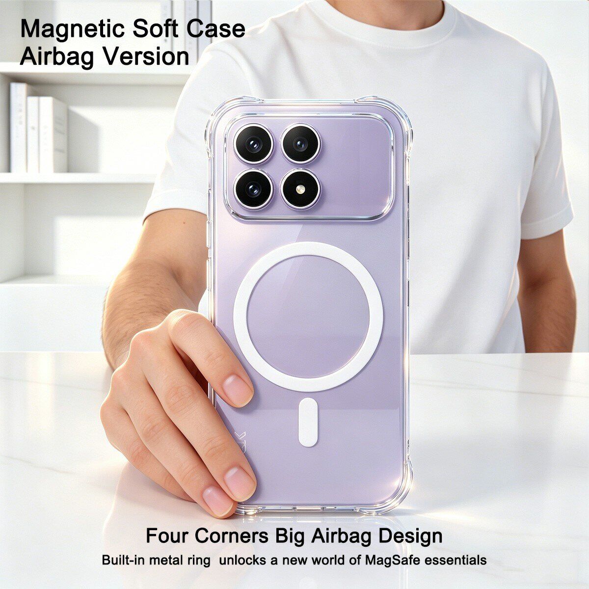 Захисний чохол IMAK Space Shield MagSafe для Xiaomi Poco F8 Pro - Transparent. Фото 3 Захисний чохол IMAK Space Shield MagSafe для Xiaomi Poco F8 Pro - Transparent (403561T). Фото 3 з 11