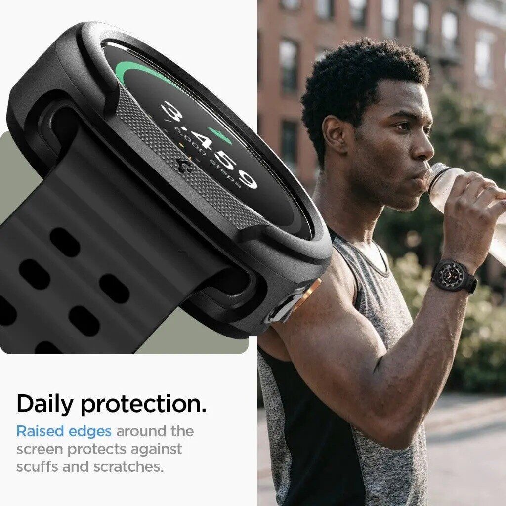 Защитный чехол Spigen Liquid Air Case для Samsung Galaxy Watch Ultra 2 (ACS11610) - Matte Black. Фото 7 Защитный чехол Spigen Liquid Air Case для Samsung Galaxy Watch Ultra 2 (ACS11610) - Matte Black (427011MB). Фото 7 из 10