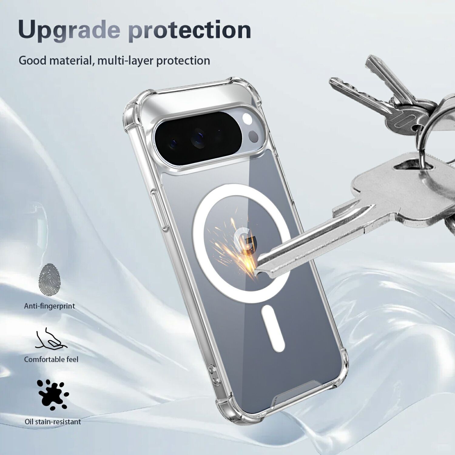 Защитный чехол UniCase AirBag Flow MagSafe для Google Pixel 11 Pro XL - Transparent. Фото 8 Защитный чехол UniCase AirBag Flow MagSafe для Google Pixel 11 Pro XL - Transparent (426047T). Фото 8 из 14