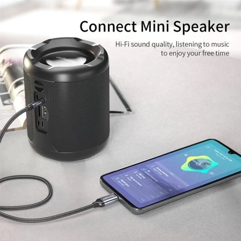 AUX-кабель ESSAGER E02 Type-С to 3.5mm (1m) EZJE02-0G - Grey. Фото 3 AUX-кабель ESSAGER E02 Type-С to 3.5mm (1m) EZJE02-0G - Grey (982807H). Фото 3 из 6