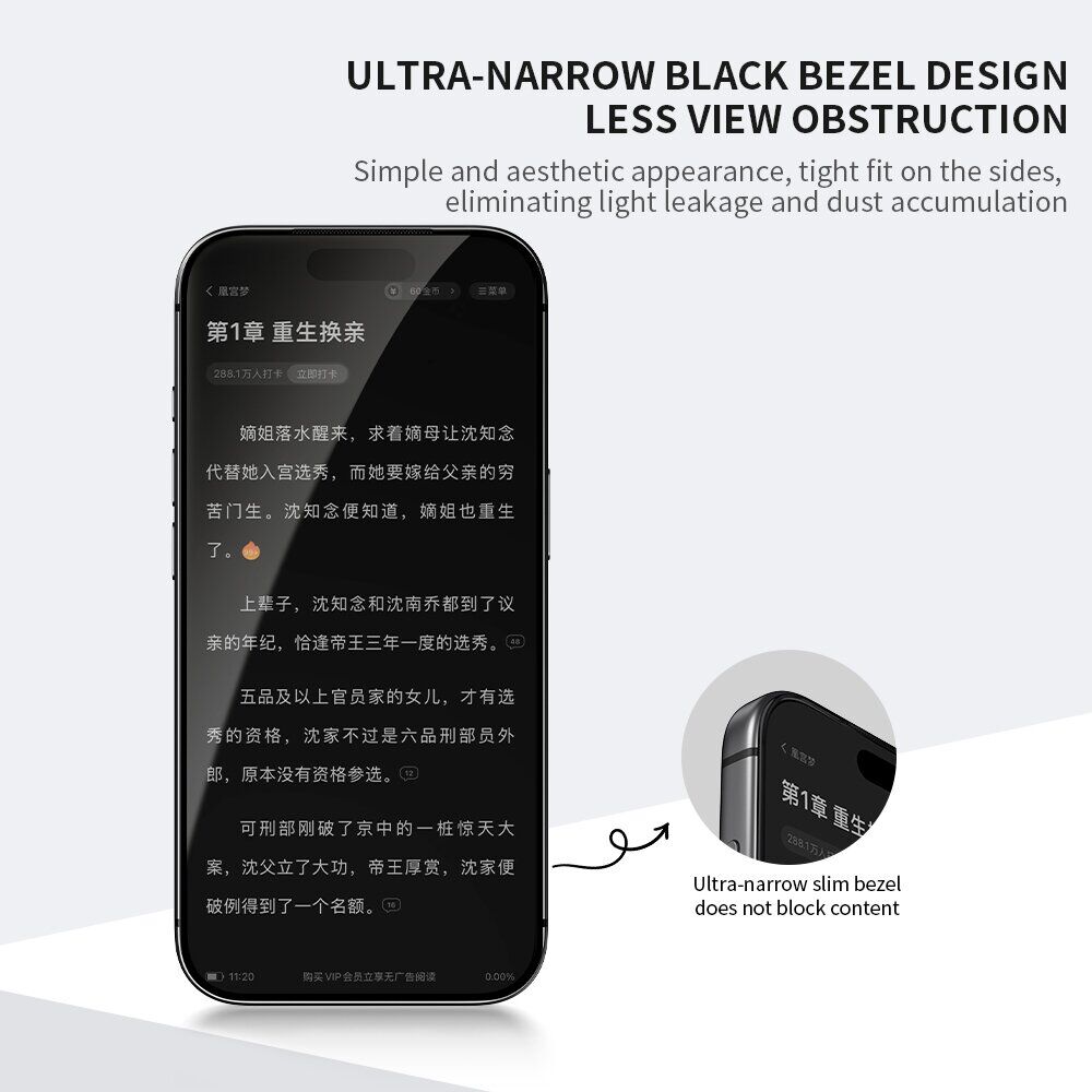 Защитное стекло ZGA AR Full Glue для Apple iPhone 18 Pro Max - Black. Фото 9 Защитное стекло ZGA AR Full Glue для Apple iPhone 18 Pro Max - Black (423902B). Фото 9 из 10