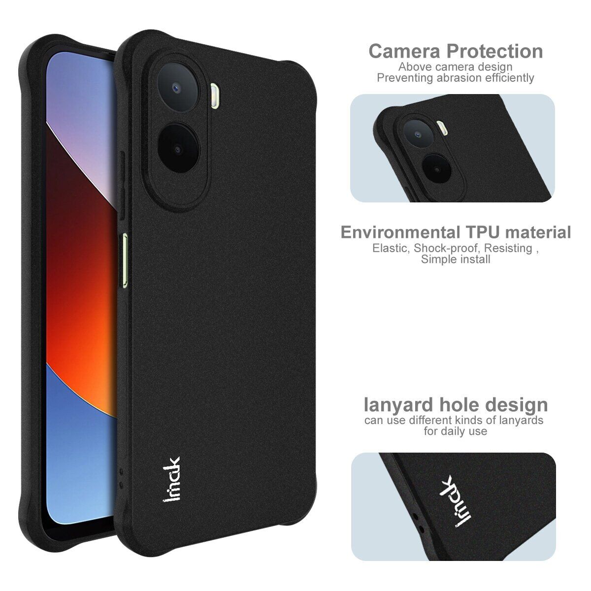 Захисний чохол IMAK Airbag Sand Case для Xiaomi Redmi A7 Pro - Matte Black. Фото 7 Захисний чохол IMAK Airbag Sand Case для Xiaomi Redmi A7 Pro - Matte Black (409741MB). Фото 7 з 9