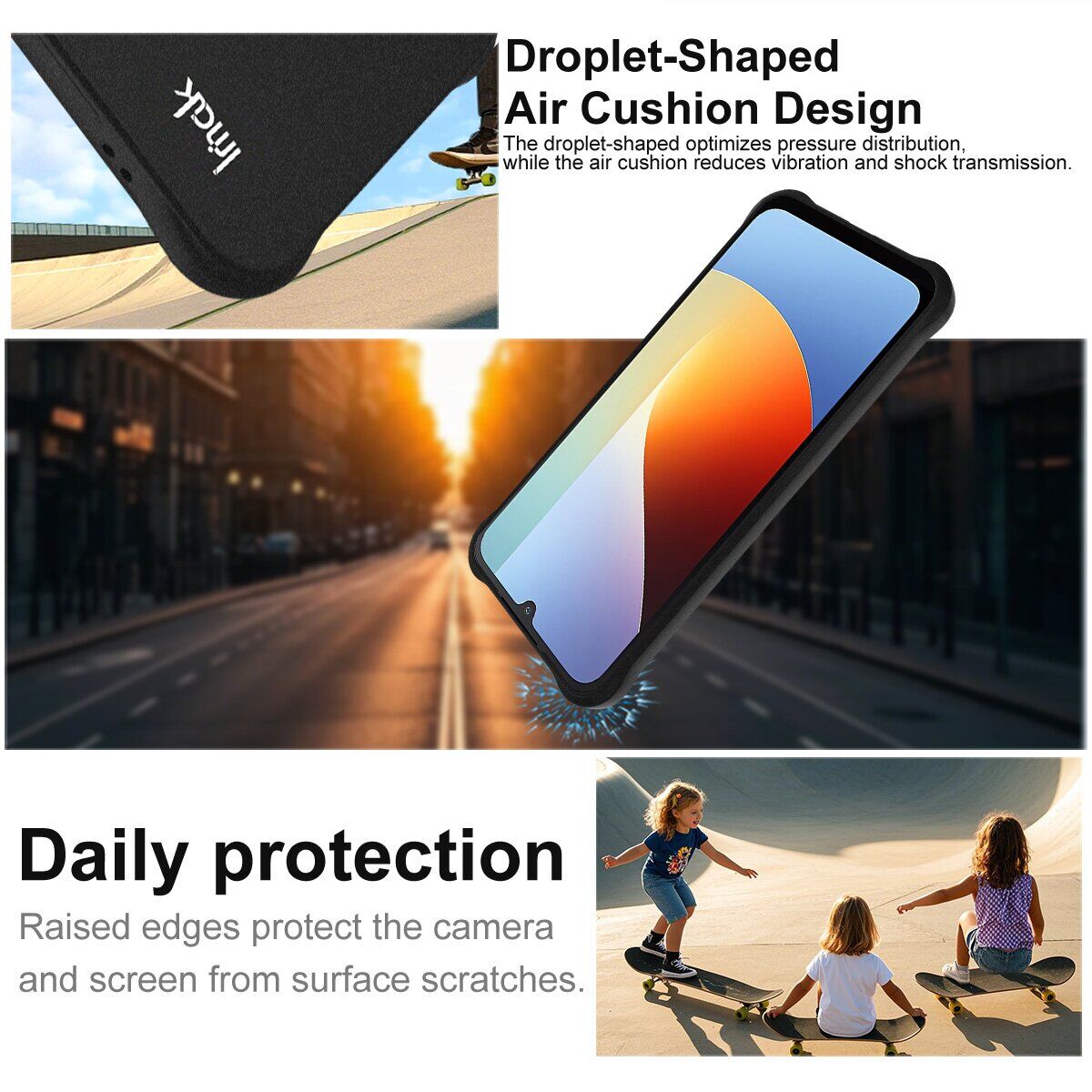 Захисний чохол IMAK Airbag Sand Case для Xiaomi Redmi A7 Pro - Matte Black. Фото 6 Захисний чохол IMAK Airbag Sand Case для Xiaomi Redmi A7 Pro - Matte Black (409741MB). Фото 6 з 9