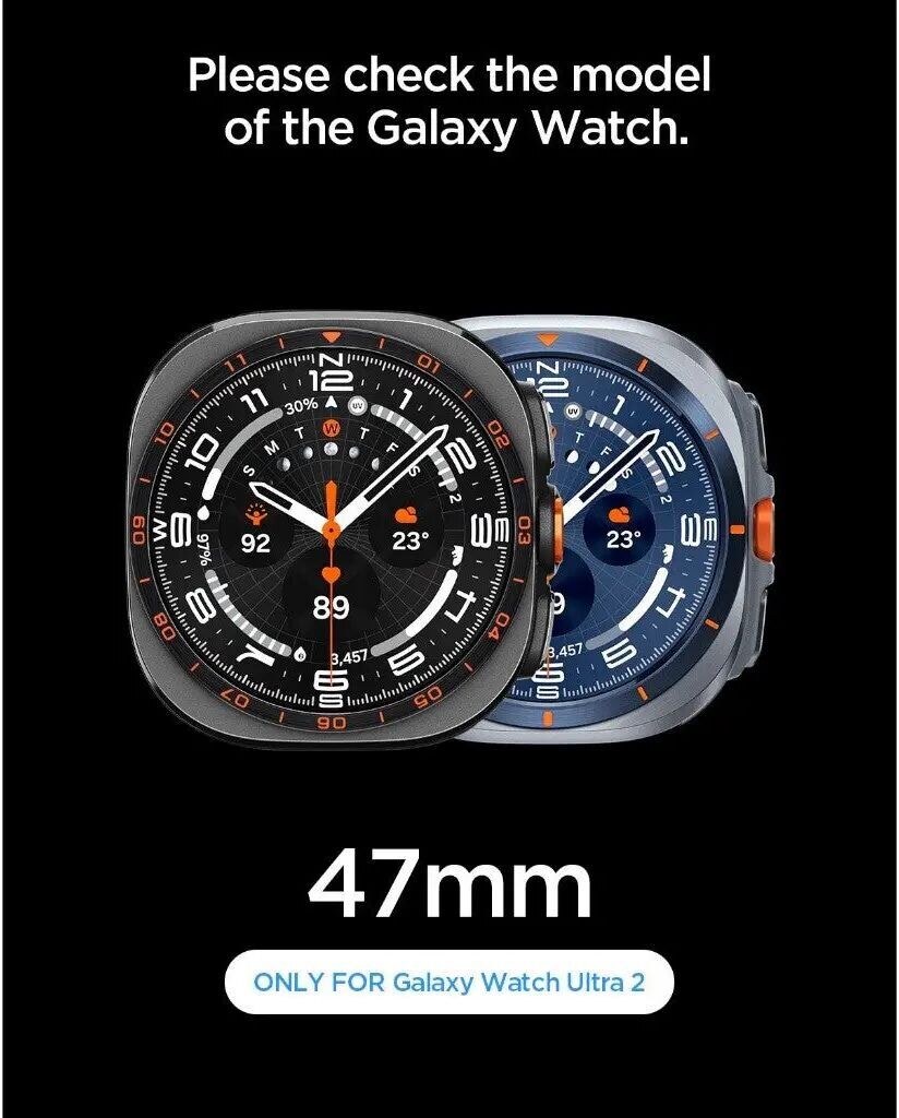 Защитный чехол Spigen Rugged Armor (FW) для Samsung Galaxy Watch Ultra 2 (ACS11611) - Matte Black. Фото 6 Защитный чехол Spigen Rugged Armor (FW) для Samsung Galaxy Watch Ultra 2 (ACS11611) - Matte Black (427012MB). Фото 6 из 11