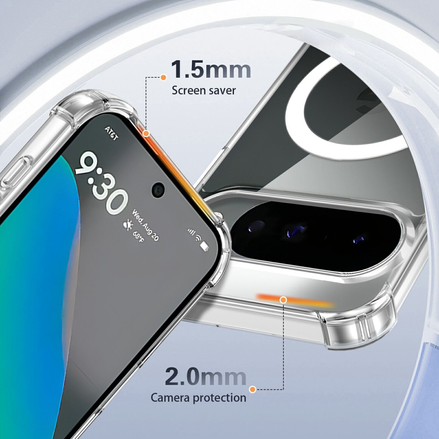 Защитный чехол UniCase AirBag Flow MagSafe для Google Pixel 11 / 11 Pro - Transparent. Фото 11 Защитный чехол UniCase AirBag Flow MagSafe для Google Pixel 11 / 11 Pro - Transparent (425530T). Фото 11 из 14