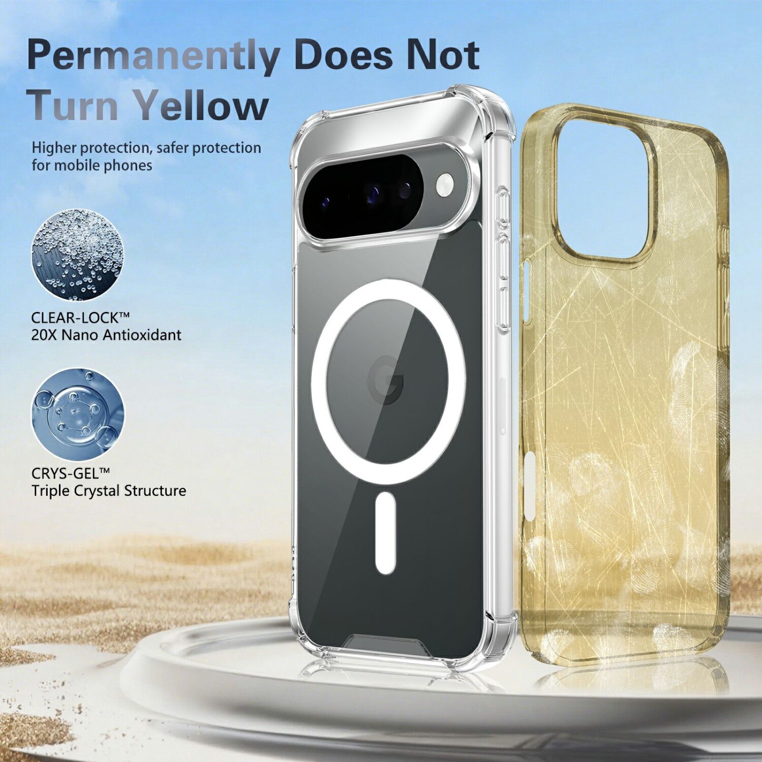 Защитный чехол UniCase AirBag Flow MagSafe для Google Pixel 11 / 11 Pro - Transparent. Фото 10 Защитный чехол UniCase AirBag Flow MagSafe для Google Pixel 11 / 11 Pro - Transparent (425530T). Фото 10 из 14