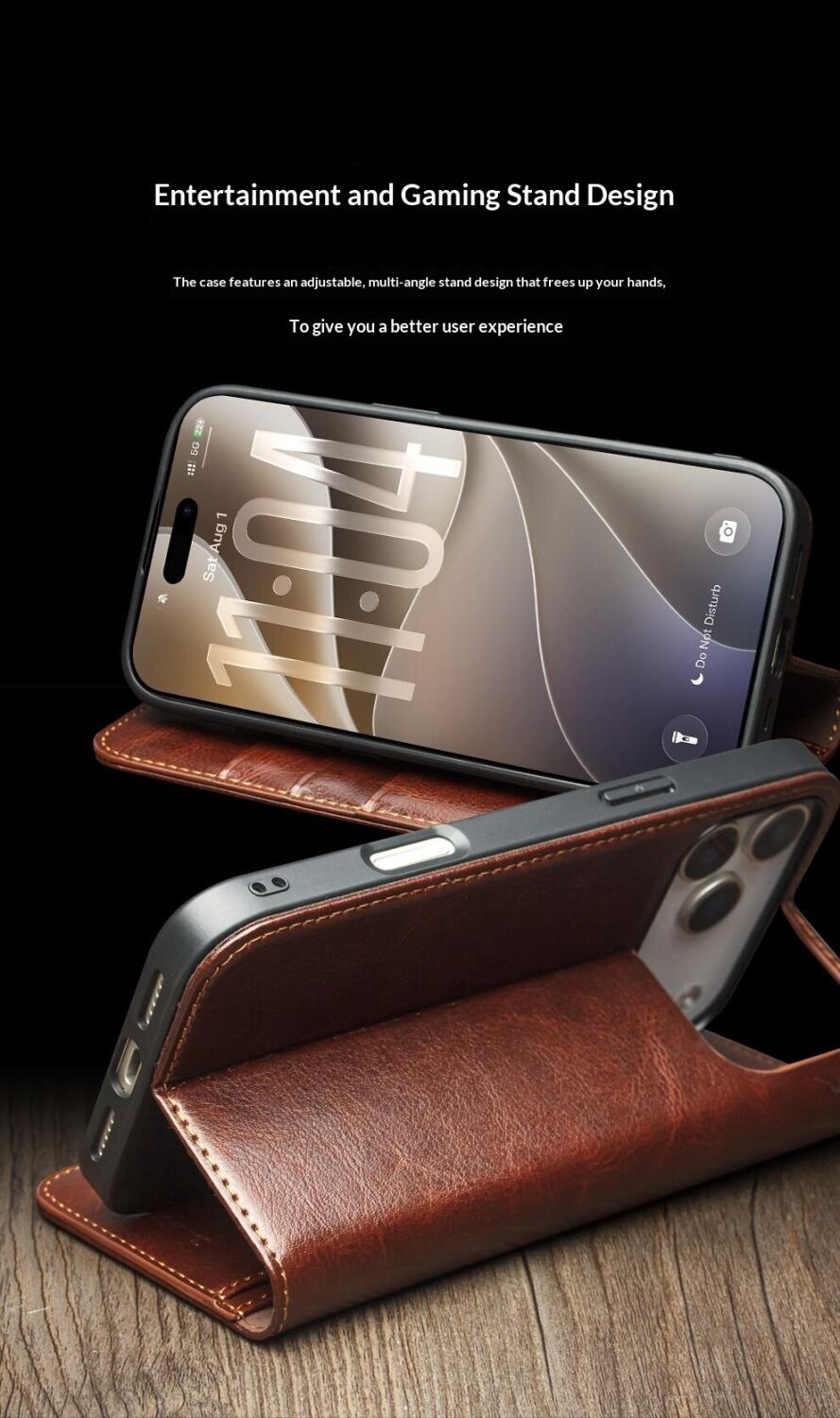 Шкіряний чохол QIALINO Classic Case для iPhone 18 Pro Max - Black. Фото 12 Шкіряний чохол QIALINO Classic Case для iPhone 18 Pro Max - Black (423859B). Фото 12 з 13