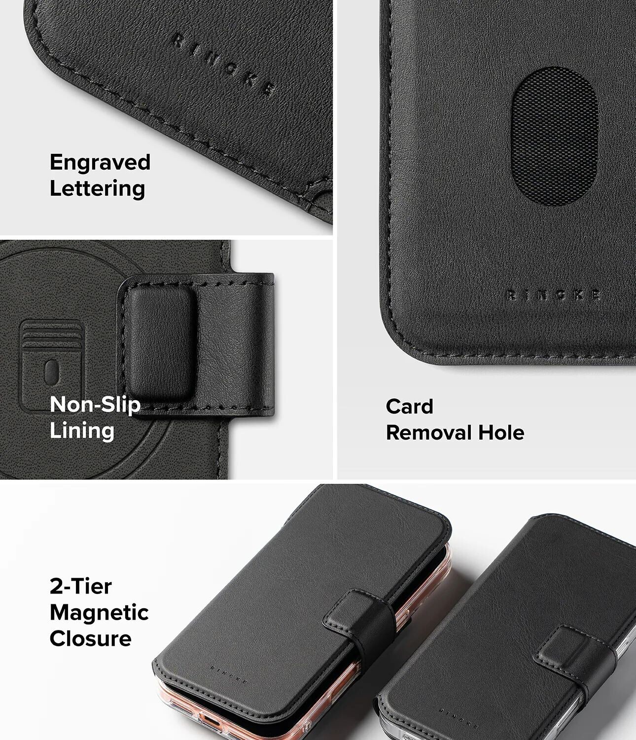 Накладной чехол-кошелек Ringke Folio Grip Wallet Magnetic для iPhone 18 Pro Max (8800380462403) - Black. Фото 11 Накладной чехол-кошелек Ringke Folio Grip Wallet Magnetic для iPhone 18 Pro Max (8800380462403) - Black (423989B). Фото 11 из 14