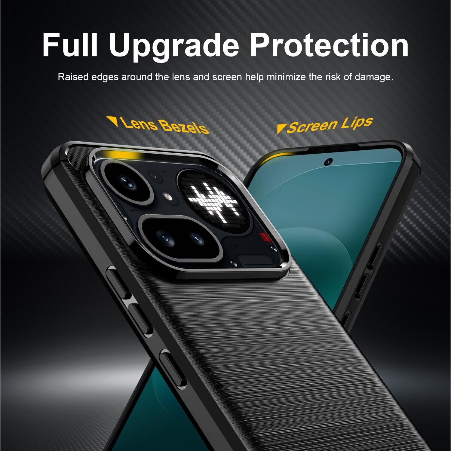 Силиконовый (TPU) чехол UniCase Carbon для Nothing Phone (4a) Pro - Black. Фото 3 Силиконовый (TPU) чехол UniCase Carbon для Nothing Phone (4a) Pro - Black (411407B). Фото 3 из 9