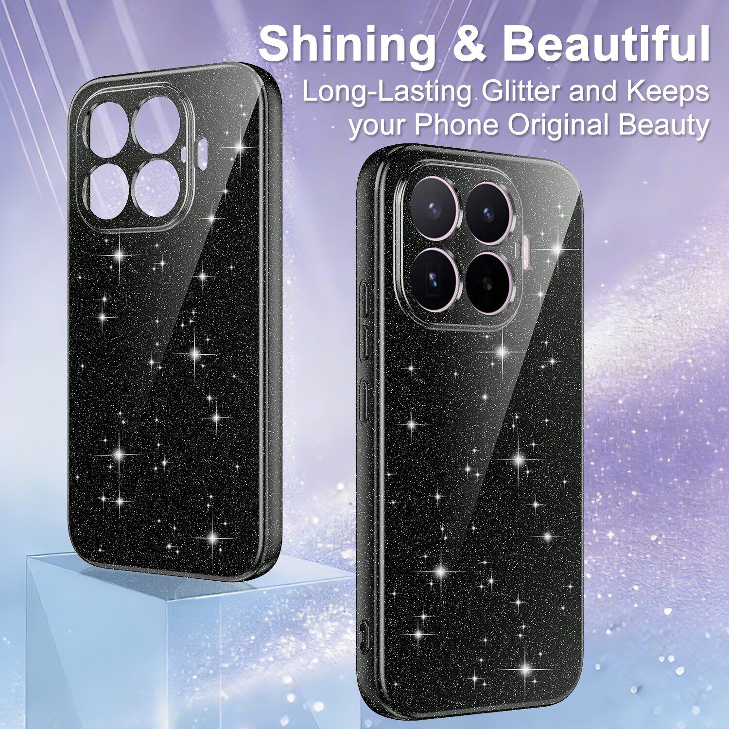 Защитный чехол Deexe Glitter Case with MagSafe для Xiaomi 17T - Black. Фото 5 Защитный чехол Deexe Glitter Case with MagSafe для Xiaomi 17T - Black (408843B). Фото 5 из 7