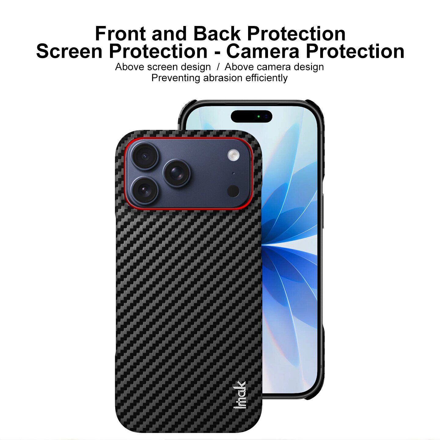 Защитный чехол IMAK Carbon Guard для Apple iPhone 18 Pro Max / 17 Pro Max - Carbon Fiber. Фото 6 Защитный чехол IMAK Carbon Guard для Apple iPhone 18 Pro Max / 17 Pro Max - Carbon Fiber (423890C). Фото 6 из 8