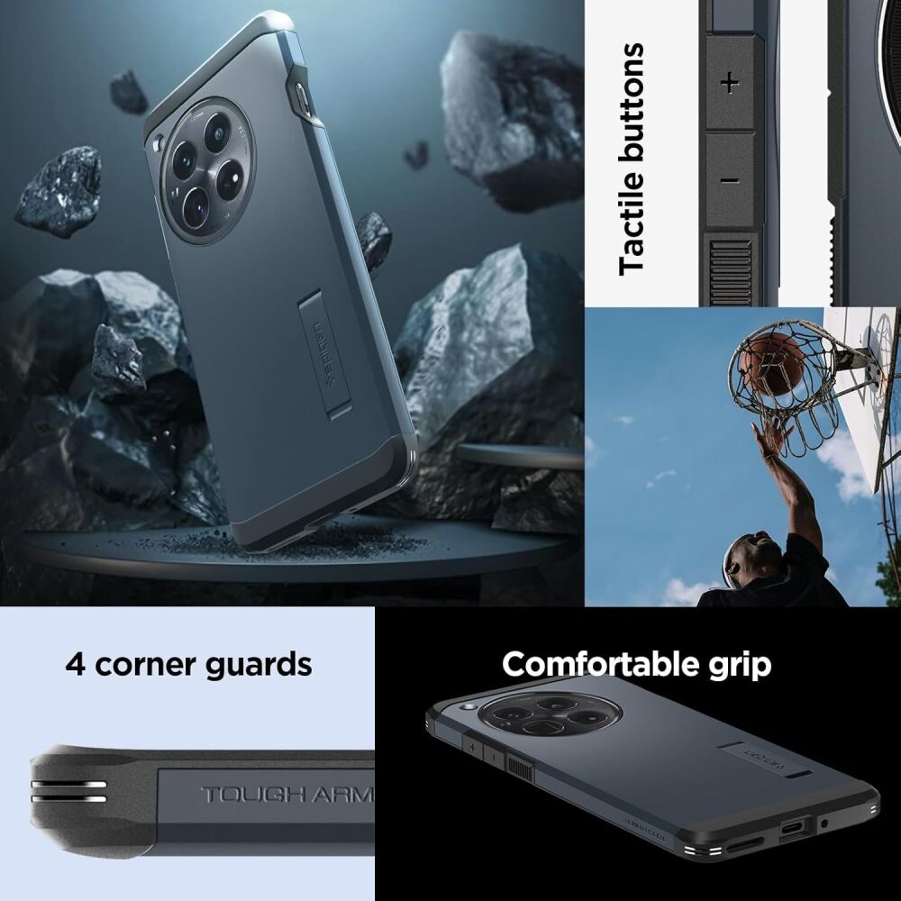 Защитный чехол Spigen (SGP) Tough Armor для OnePlus 12 Metal Slate