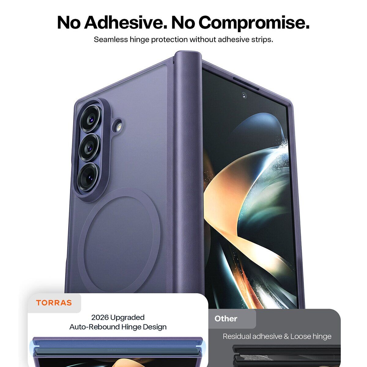 Защитный комплект TORRAS Guardian-Mag with MagSafe (FF) для Samsung Galaxy Fold 8 Ultra - Purple. Фото 6 Защитный комплект TORRAS Guardian-Mag with MagSafe (FF) для Samsung Galaxy Fold 8 Ultra - Purple (424067V). Фото 6 из 8