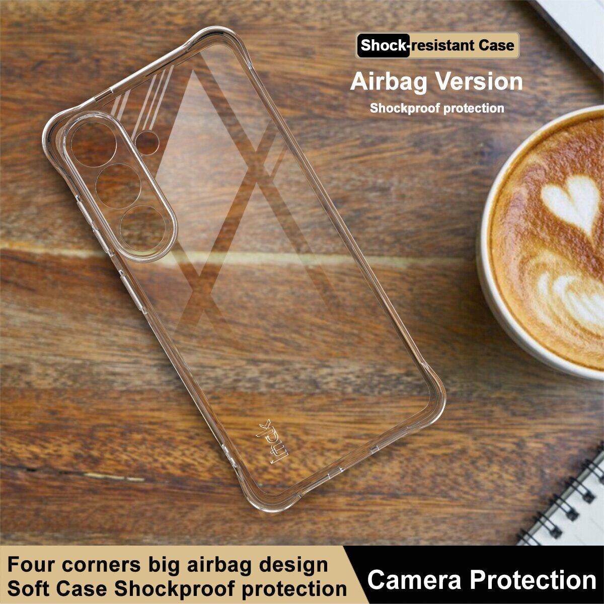 Чехол с усиленными углами IMAK Airbag MAX Case для Samsung Galaxy S26 - Transparent. Фото 3 Чехол с усиленными углами IMAK Airbag MAX Case для Samsung Galaxy S26 - Transparent (404268T). Фото 3 из 7