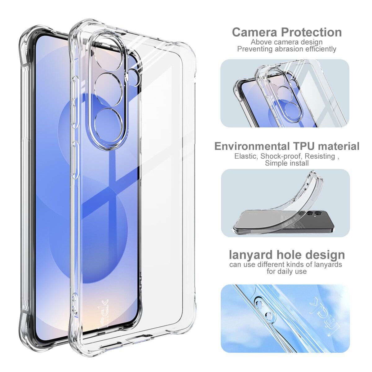 Чехол с усиленными углами IMAK Airbag MAX Case для Samsung Galaxy S26 - Transparent. Фото 5 Чехол с усиленными углами IMAK Airbag MAX Case для Samsung Galaxy S26 - Transparent (404268T). Фото 5 из 7